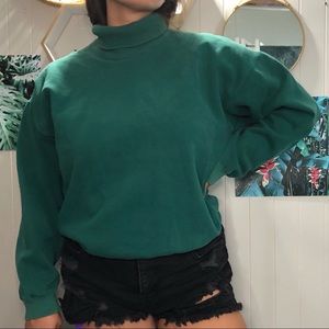 Emerald green turtleneck sweater🧡